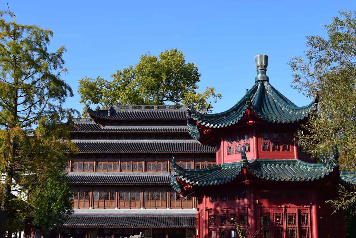 Nature avec bâtiments à Pairi Daiza