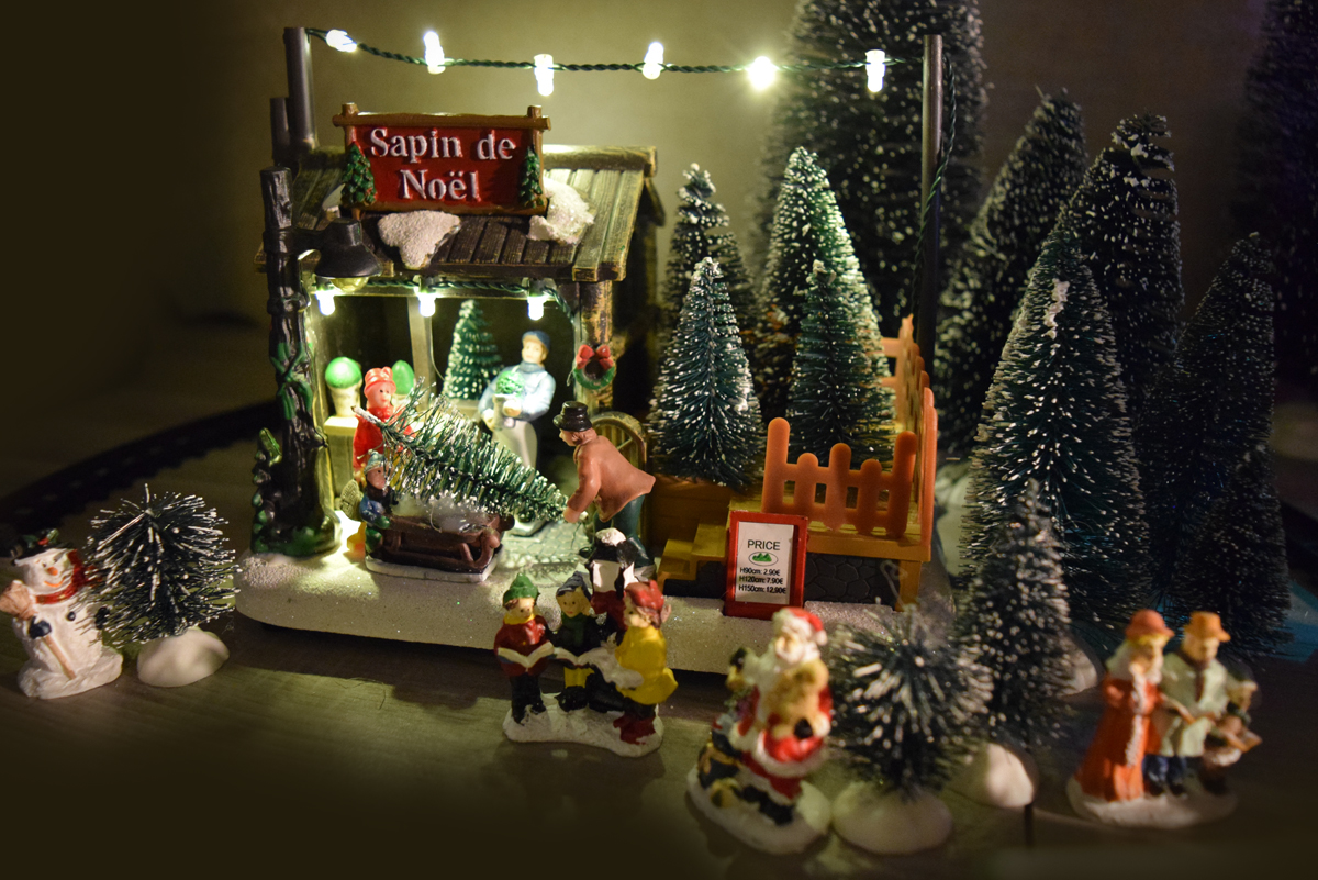 Village miniature de Noël 